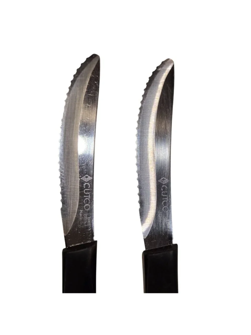 Cutco 1759 KD Table Steak Serrated Edge Dark Brown Kitchen Knives Set of  2
